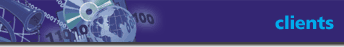 A listing of example clients of Peter Cox Design Studio